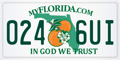 FL license plate 0246UI