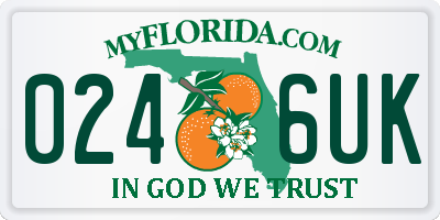 FL license plate 0246UK