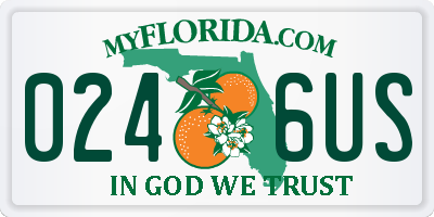 FL license plate 0246US