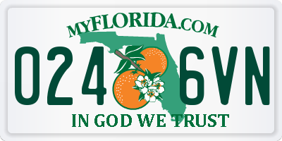 FL license plate 0246VN