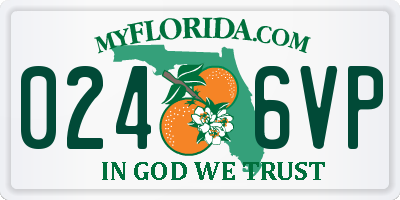 FL license plate 0246VP