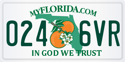 FL license plate 0246VR