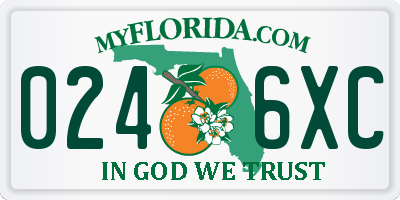 FL license plate 0246XC