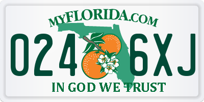 FL license plate 0246XJ
