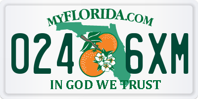 FL license plate 0246XM