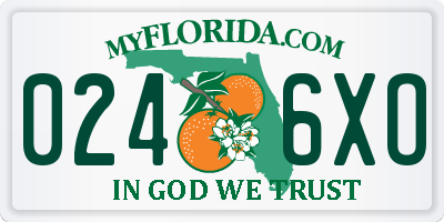 FL license plate 0246XO