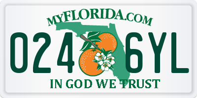 FL license plate 0246YL