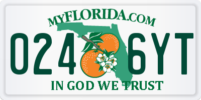 FL license plate 0246YT