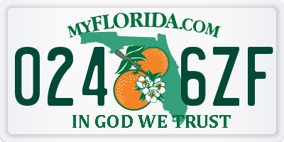 FL license plate 0246ZF
