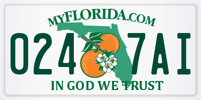 FL license plate 0247AI