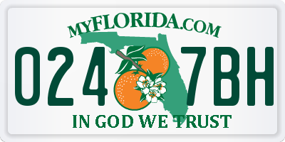 FL license plate 0247BH