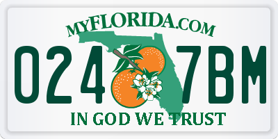 FL license plate 0247BM