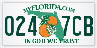 FL license plate 0247CB