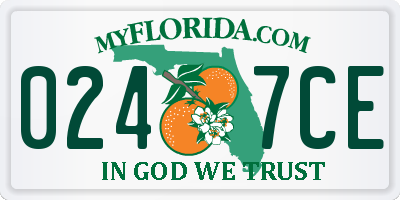 FL license plate 0247CE