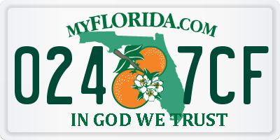 FL license plate 0247CF