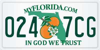 FL license plate 0247CG