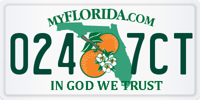 FL license plate 0247CT