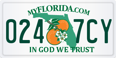 FL license plate 0247CY