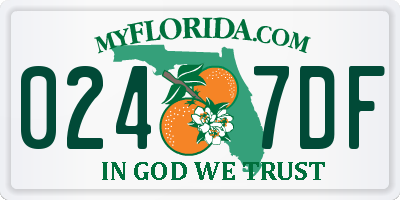 FL license plate 0247DF