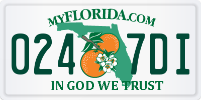 FL license plate 0247DI