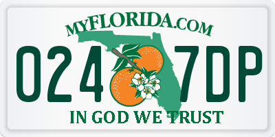 FL license plate 0247DP