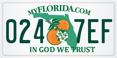 FL license plate 0247EF