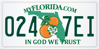 FL license plate 0247EI