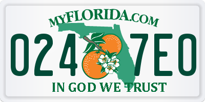 FL license plate 0247EO