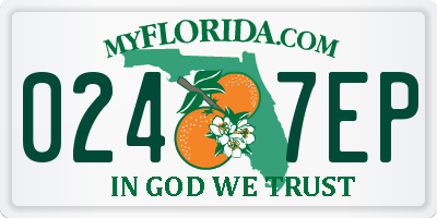 FL license plate 0247EP
