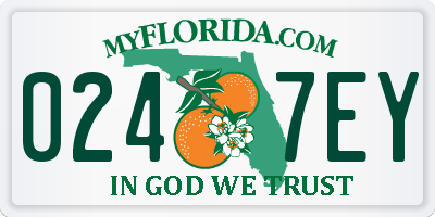 FL license plate 0247EY