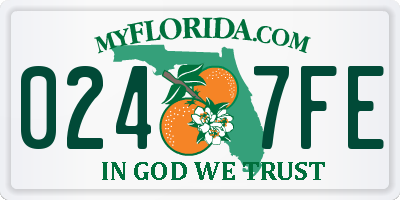 FL license plate 0247FE