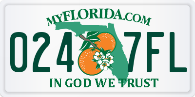 FL license plate 0247FL