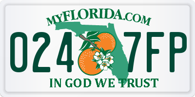 FL license plate 0247FP