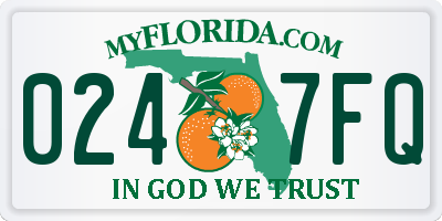 FL license plate 0247FQ