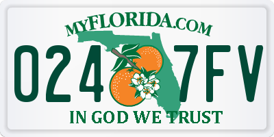 FL license plate 0247FV