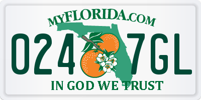 FL license plate 0247GL