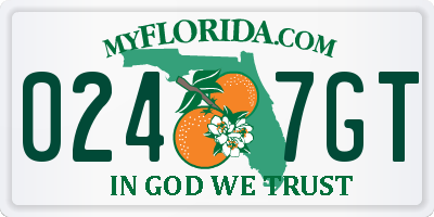 FL license plate 0247GT
