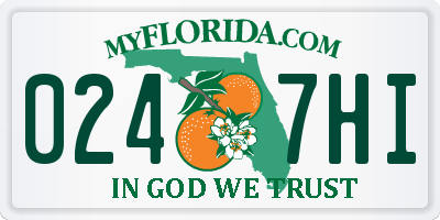 FL license plate 0247HI