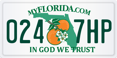 FL license plate 0247HP