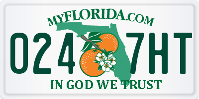 FL license plate 0247HT