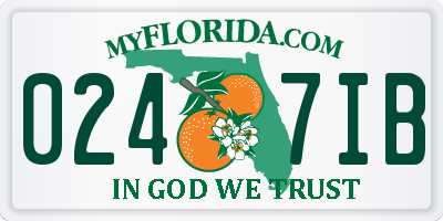 FL license plate 0247IB