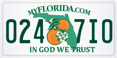 FL license plate 0247IO
