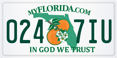 FL license plate 0247IU
