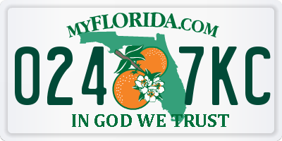 FL license plate 0247KC