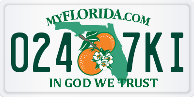 FL license plate 0247KI