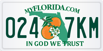 FL license plate 0247KM