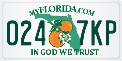 FL license plate 0247KP