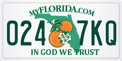 FL license plate 0247KQ