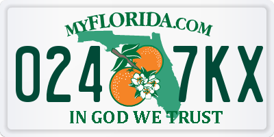 FL license plate 0247KX
