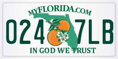 FL license plate 0247LB